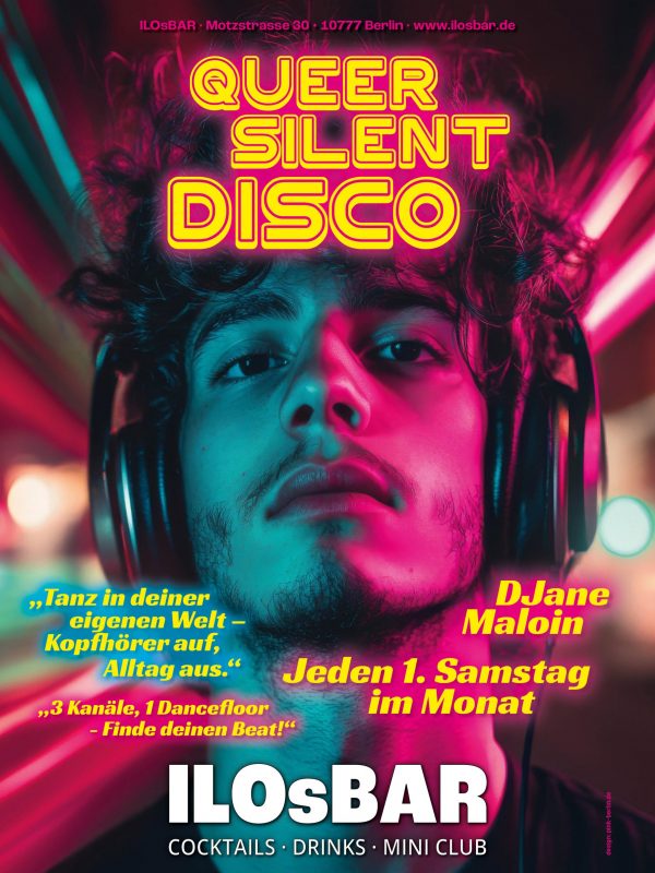 A1-Plakat Queer Silent-Disco-1.Samstag