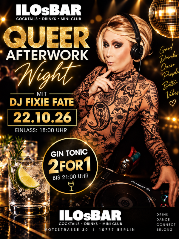 Queer After Work Night mit DJ Fixie Fate